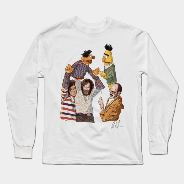 Jim & Ernie & Frank & Bert Long Sleeve T-Shirt by 51Deesigns